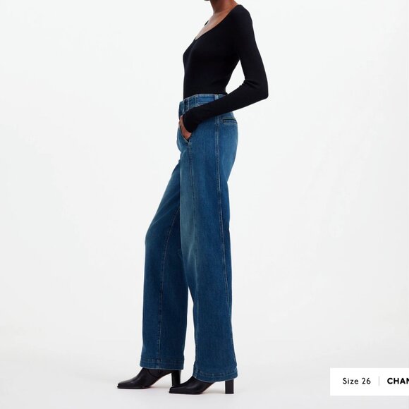 Madewell Tapered Denim Trousers Jeans NWT - Picture 3 of 4